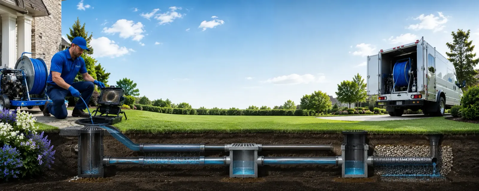Outdoor drain cleaning information for Olympia Fields, IL